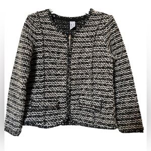 Zara girls Monochrome tweed Jacket